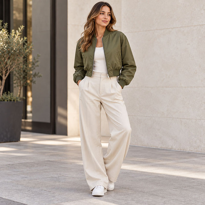 Ada Cropped Bomber Jacket