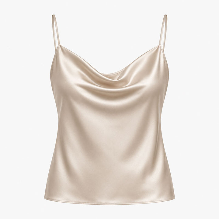 Lyra Cowl-Neck Satin Camisole